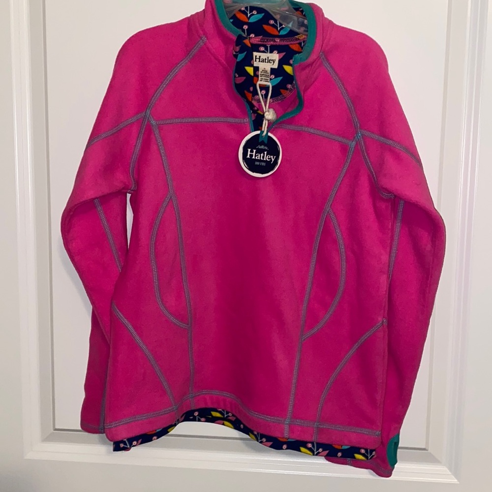 Hatley NWT 3/4 zip up fleece size 8